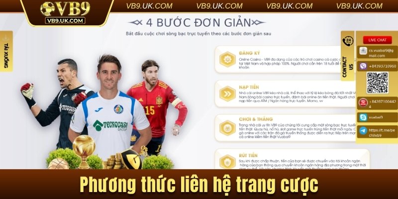 Phương thức liên hệ trang cược